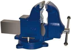 Gibraltar - 6" Jaw Width x 10" Jaw Opening Capacity, 7-1/2" Throat Depth, Bench & Pipe Combination Vise - 1/4 to 6" Pipe Capacity, Swivel Base, Bolt Down Attachment, Ductile Iron - Caliber Tooling