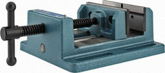 Wilton - 4" Jaw Opening Capacity x 1-1/2" Throat Depth, Horizontal Drill Press Vise - 4" Wide x 1-1/2" High Jaw, Stationary Base, Standard Speed, 6" OAL x 2.88" Overall Height, Cast Iron - Caliber Tooling