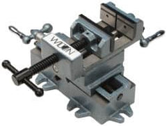 Wilton - 5" Jaw Opening Capacity x 1-1/2" Throat Depth, Horizontal Drill Press Vise - 5" Wide x 1-1/2" High Jaw, Cross Slide Base, Standard Speed, 8-1/2" OAL x 6" Overall Height, Cast Iron - Caliber Tooling