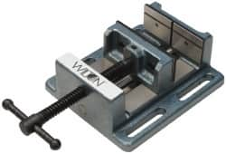 Wilton - 3" Jaw Opening Capacity x 1-1/8" Throat Depth, Horizontal Drill Press Vise - 3" Wide x 1-1/8" High Jaw, Stationary Base, Standard Speed, 5-1/2" OAL x 2.44" Overall Height, Cast Iron - Caliber Tooling