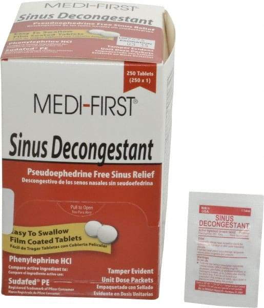 Medique - Medi-First Sinus Decongestant Tablets - Sinus Relief - Caliber Tooling