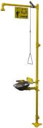 Bradley - 1-1/4" Inlet, 26 GPM shower Flow, Drench shower, Eye & Face Wash Station - Bowl, Triangular Pull Rod & Push Flag Activated, Galvanized Steel Pipe, Plastic Shower Head, 3 GPM Bowl Flow, Corrosion Resistant, Top or Mid Supply - Caliber Tooling