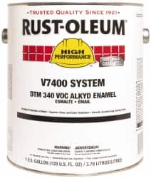 Rust-Oleum - 1 Gal Black Flat Finish Alkyd Enamel Paint - 230 to 425 Sq Ft per Gal, Interior/Exterior, Direct to Metal, <340 gL VOC Compliance - Caliber Tooling