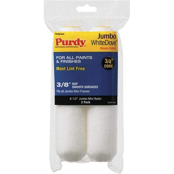 Purdy - 3/8" Nap, 6-1/2" Wide Paint Mini Roller Covers - Semi-Smooth Texture, Woven Dralon Fabric - Caliber Tooling