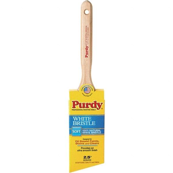 Purdy - 2-1/2" Angled Hog General Purpose Paint Brush - 2-7/8" Bristle Length, 7-1/4" Wood Fluted Handle - Caliber Tooling