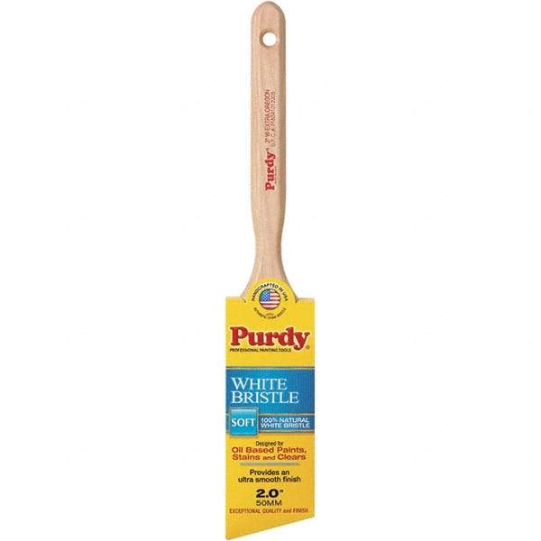 Purdy - 2" Angled Hog General Purpose Paint Brush - 2-5/8" Bristle Length, 7-1/4" Wood Fluted Handle - Caliber Tooling