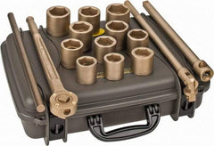 Ampco - 15 Piece 3/4" Drive Socket Set - 6 Points, 1-5/16" to 2" Range, Inch Measurement Standard - Caliber Tooling