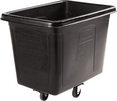 Rubbermaid - 500 Lb Load Capacity, 16 Cu Ft, 12.9 Bushels, Cube Truck - 31" Wide x 43-3/4" Long x 37" High, Black - Caliber Tooling