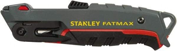 Stanley - Retractable Utility Knife - 1/2" Bi-Metal Blade, Gray Bi-Material Handle, 6 Blades Included - Caliber Tooling