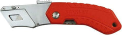 Stanley - Retractable Utility Knife - 1/2" Bi-Metal Blade, Red Plastic Handle, 1 Blade Included - Caliber Tooling