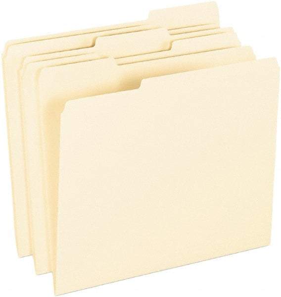 Pendaflex - 8-1/2 x 11", Letter Size, Manila, File Folders with Top Tab - 11 Point Stock, 1/3 Tab Cut Location - Caliber Tooling