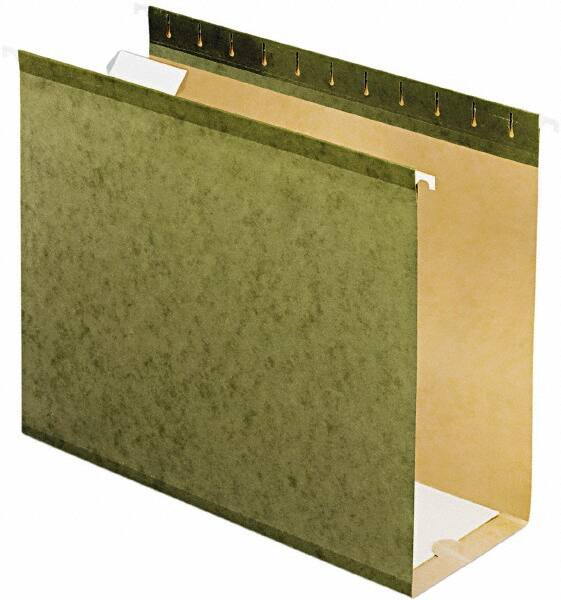 Pendaflex - 8-1/2 x 11", Letter Size, Standard Green, Hanging File Folders with Box Bottom - 11 Point Stock, 1/5 Tab Cut Location - Caliber Tooling