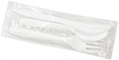 Boardwalk - Boardwalk Three-Piece Wrapped Cutlery Kit: Fork, Knife, Spoon - White - Caliber Tooling