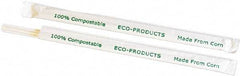 ECO PRODUCTS - Compostable Straws, 7 3/4", Corn Plastic, Clear - Use with Beverages - Caliber Tooling