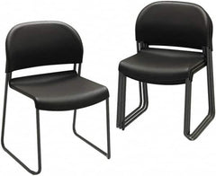 Hon - Polymer Onyx and Black Stacking Chair - Black Frame, 21 Inch Wide x 21 Inch Deep x 31 Inch High - Caliber Tooling