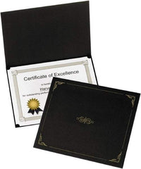 OXFORD - 5 Piece Black Document Holders-Certificate/Document - 9-3/4" High x 12-1/2" Wide - Caliber Tooling