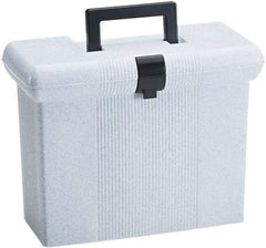 Pendaflex - 1 Compartment, 14-7/8 Inch Wide x 6-1/2 Inch Deep x 11-7/8 Inch High, Portable Storage Box - Plastic, Granite - Caliber Tooling