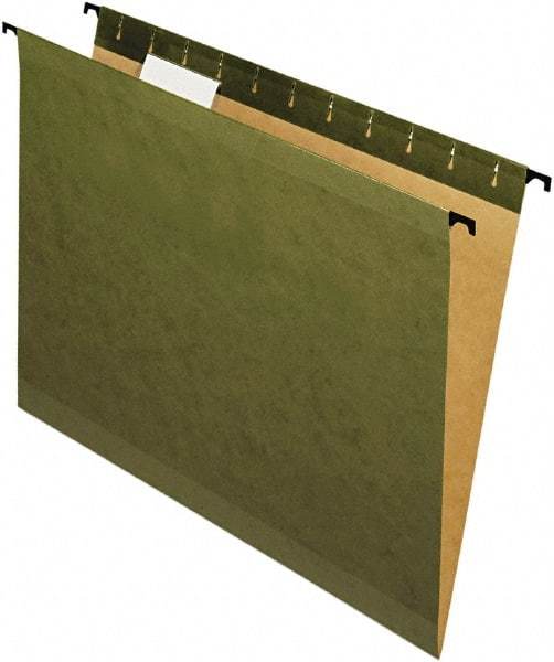 Pendaflex - 8-1/2 x 11", Letter Size, Standard Green, Standard Hanging File Folders - 11 Point Stock, 1/5 Tab Cut Location - Caliber Tooling