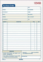 TOPS - 50 Sheet, 5-9/16 x 7-15/16", Purchase Order Book - White - Caliber Tooling