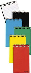 AMPAD - 60 Sheet, 3 x 5", Narrow Memo Book (Top Bound) - Red & Blue & Black on White - Caliber Tooling