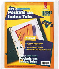 Cardinal - 11 x 8 1/2" 3-Hole Punched, Binder Pockets Divider - White Tabs, Clear Folder - Caliber Tooling