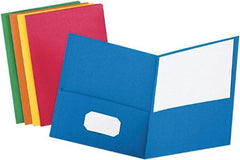 OXFORD - 8-1/2 x 11", Letter Size, Assorted Colors, Pocket Folders - 11 Point Stock - Caliber Tooling