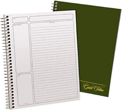 AMPAD - 84 Sheet, 9-1/2 x 7-1/4", Planner Spiral Bound Notebook - Green - Caliber Tooling