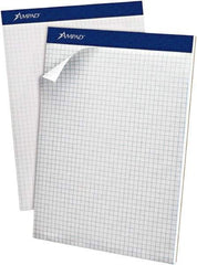 AMPAD - 100 Sheet, 8-1/2 x 11-3/4", Quadrille Writing Pad - White - Caliber Tooling