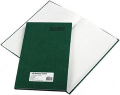 National Brand - 150 Sheet, 12-1/4 x 7-1/4", Record Rule Record/Account Book - Green - Caliber Tooling