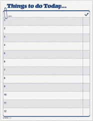 TOPS - 100 Sheet, 8-1/2 x 11", Daily Agenda - White - Caliber Tooling