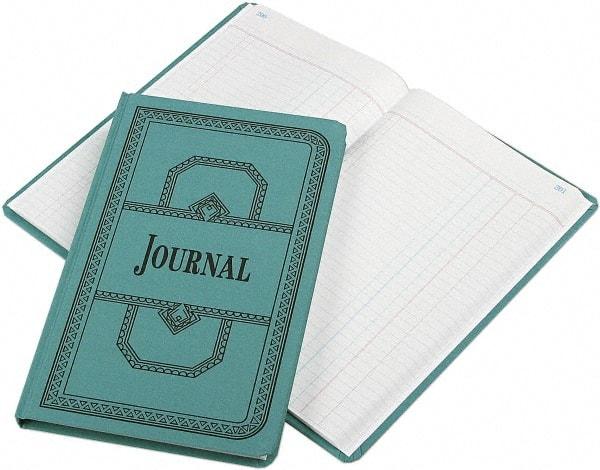 Boorum & Pease - 300 Sheet, 12-1/8 x 7-5/8", Journal Rule Record/Account Book - Blue - Caliber Tooling