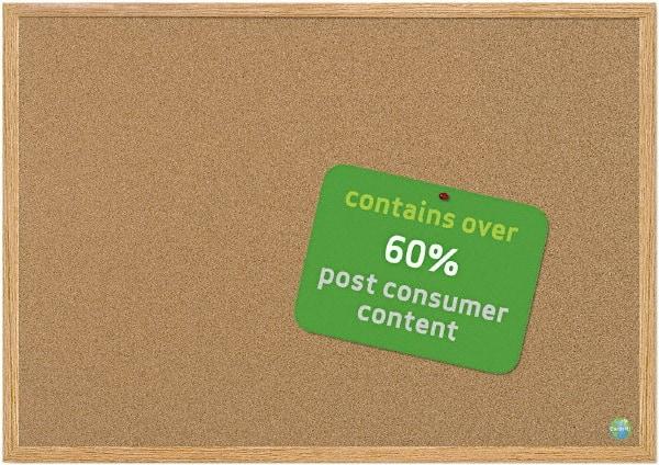 MasterVision - 72" Wide x 48" High Open Cork Bulletin Board - Natural (Color) - Caliber Tooling