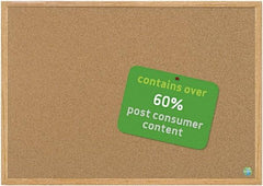 MasterVision - 72" Wide x 48" High Open Cork Bulletin Board - Natural (Color) - Caliber Tooling