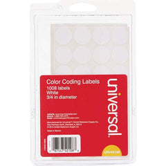 UNIVERSAL - Labels, Ribbons & Tapes Type: Color Coding Labels Color: White - Caliber Tooling