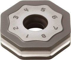 Seco - ONMU090520 MD16 Grade MK1500 Carbide Milling Insert - TiCN/Al2O3 Finish, 0.228" Thick, 0.866" Inscribed Circle - Caliber Tooling