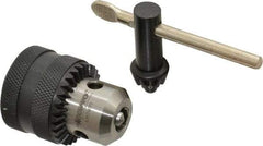 Accupro - 3/8-24, 1/32 to 3/8" Capacity, Threaded Mount Drill Chuck - Keyed - Exact Industrial Supply