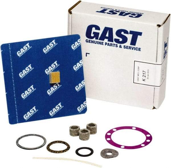 Gast - 9 Piece Air Compressor Repair Kit - For Use with Gast Model #0211-V45F-G8CX, #0211-V36A-G8CX and #0211-V45F-G230CX - Caliber Tooling