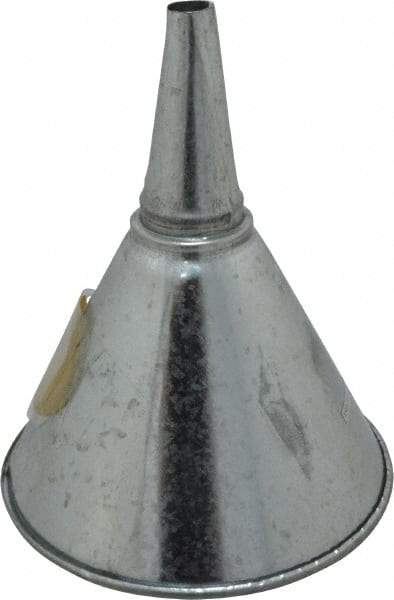 Plews - 1 Qt Capacity Steel Funnel - 6" Mouth OD, 3/4" Tip OD, Straight Spout - Caliber Tooling