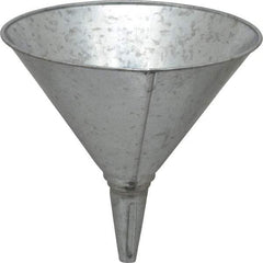 Plews - 2 Qt Capacity Steel Funnel - 8" Mouth OD, 3/4" Tip OD, Straight Spout - Caliber Tooling