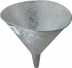 Plews - 7 pt Capacity Steel Funnel - 9-3/4" Mouth OD, 3/4" Tip OD, Straight Spout - Caliber Tooling