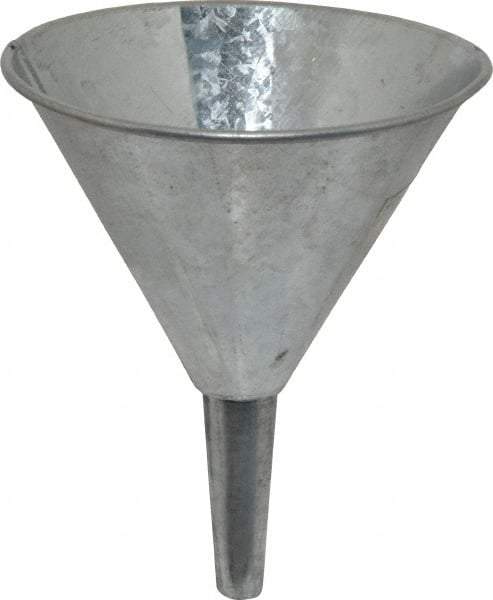 Plews - 10 oz Capacity Steel Funnel - 4-1/2" Mouth OD, 1/2" Tip OD, Straight Spout - Caliber Tooling