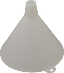 PRO-LUBE - 16 oz Capacity Plastic Funnel - 6" Mouth OD, 3/4" Tip OD, Straight Spout, White - Caliber Tooling