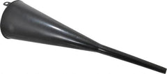 PRO-LUBE - 2 Qt Capacity Plastic Funnel - 5" Mouth OD, 1/2" Tip OD, Straight Spout, Black - Caliber Tooling