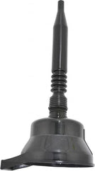 PRO-LUBE - Plastic Funnel - 6" Mouth OD, 3/4" Tip OD, 12" Flexible Spout, Black - Caliber Tooling