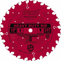 Freud - 10" Diam, 5/8" Arbor Hole Diam, 24 Tooth Wet & Dry Cut Saw Blade - Carbide-Tipped, Standard Round Arbor - Caliber Tooling