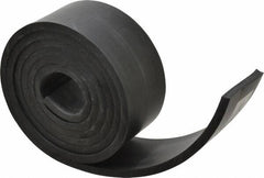 Made in USA - 1/4" Thick x 2" Wide x 60" Long, Plain Backed Buna-N Rubber Strip - Stock Length, 70 Shore A Durometer, 2,500 psi Tensile Strength, -20 to 170°F, Black - Caliber Tooling