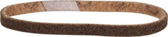 Made in USA - 1/2" Wide x 18" OAL, Aluminum Oxide Abrasive Belt - Aluminum Oxide, Coarse, Nonwoven - Caliber Tooling