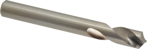 Cleveland - 3/8" Body Diam, 120°, 3-1/8" OAL, High Speed Steel Spotting Drill - Caliber Tooling