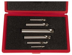 Cleveland - 1/4 to 1 Inch Body Diameter, 1 to 1-3/4 Inch Flute Length, 90° Point Angle, Spotting Drill Set - 4 to 8 Inch Overall Length, Series 2645, Bright Finish, High Speed Steel, Includes Six Spotting and Centering Drills - Caliber Tooling
