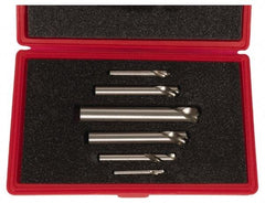 Cleveland - 1/4 to 1 Inch Body Diameter, 1 to 1-3/4 Inch Flute Length, 120° Point Angle, Spotting Drill Set - 4 to 8 Inch Overall Length, Series 2645, Bright Finish, High Speed Steel, Includes Six Spotting and Centering Drills - Caliber Tooling